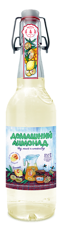 Напиток безалкогольный с соком «Домашний лимонад лимон-мед» 0,5 л.