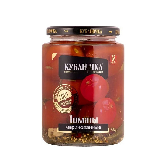 Томаты маринованные 720 мл. от производителя «Кубаночка»